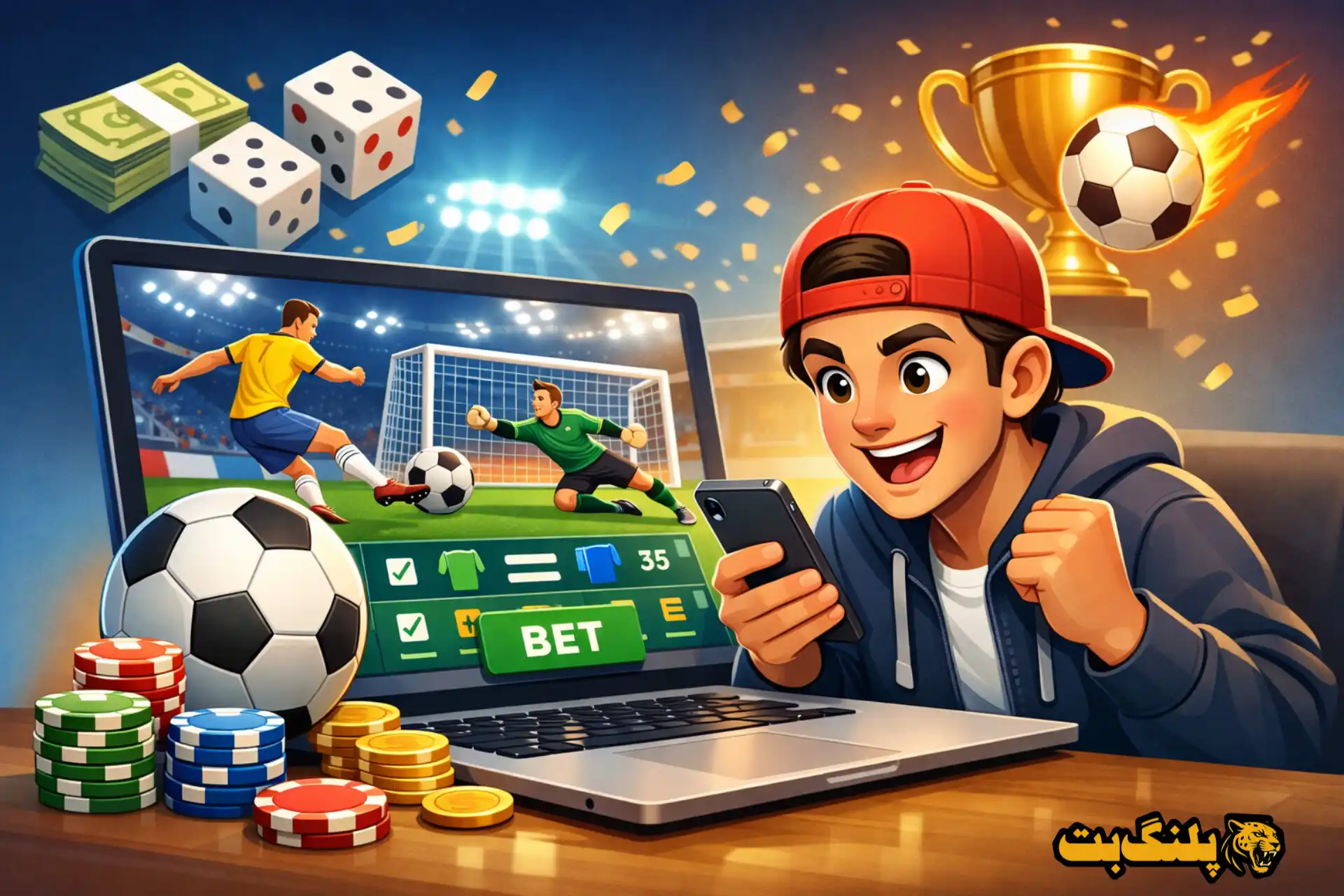 تصویر کارتونی با موضوع استراتژی های استفاده از فرم های شرط بندی