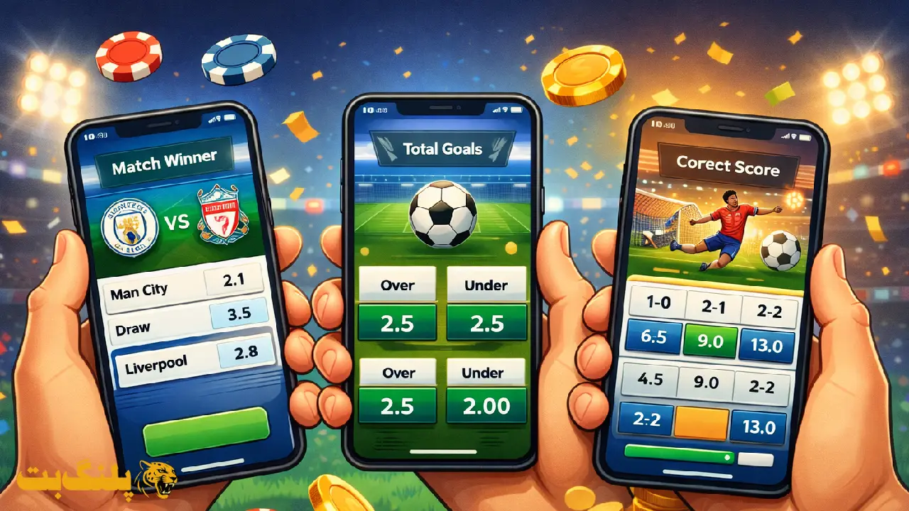انواع شرط بندی فوتبال در اپ‌های موبایل