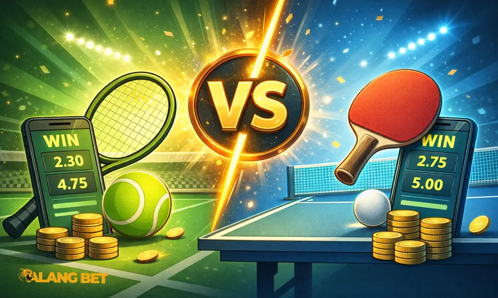 مقایسه شرط بندی تنیس با تنیس روی میز: