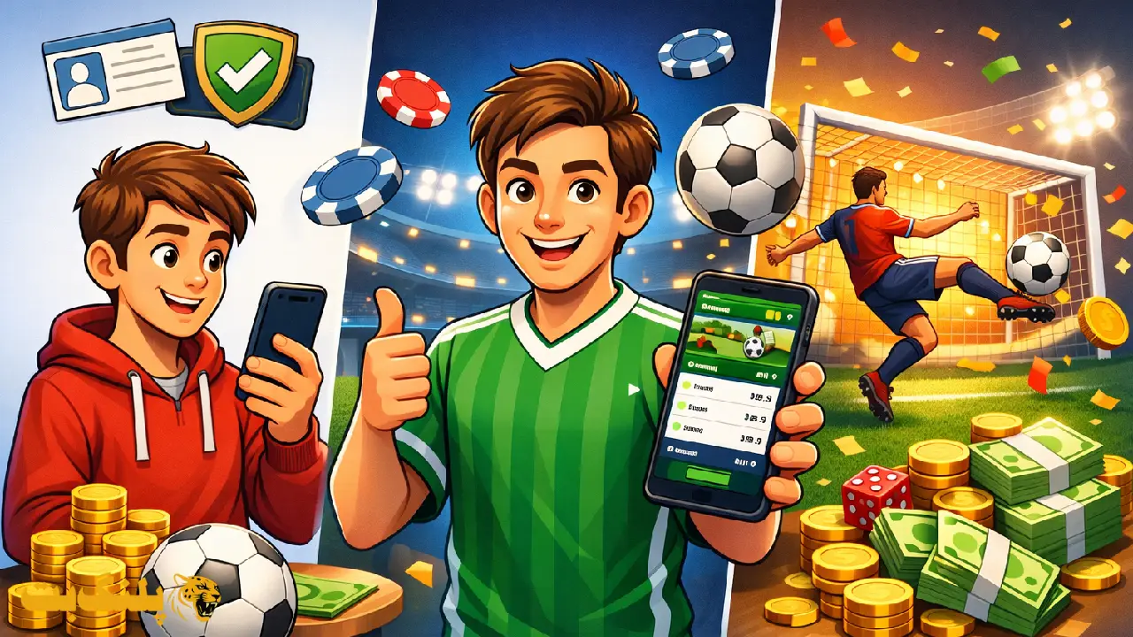 مراحل ثبت نام و شرط بندی در اپ فوتبالی