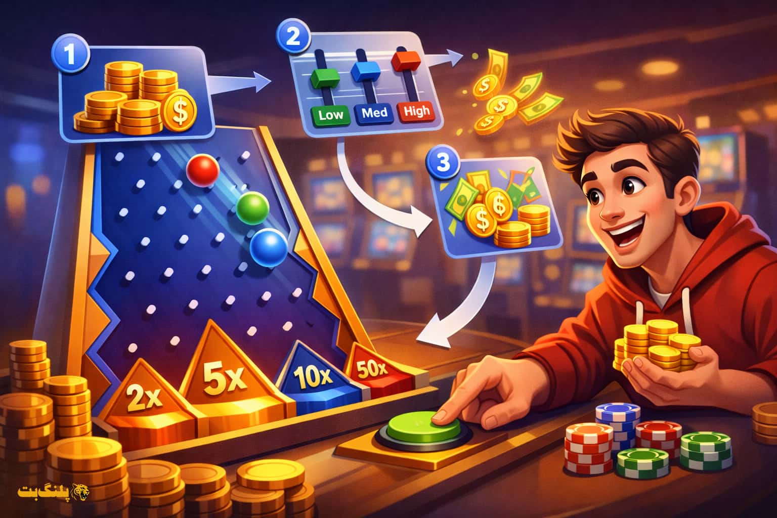 نحوه شکل گیری بازی پلینکو