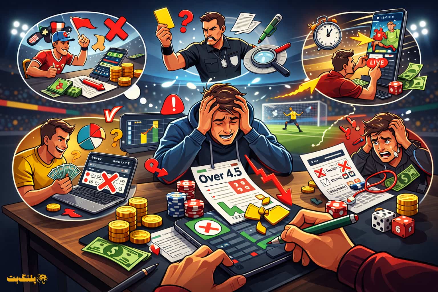 اشتباهات رایج در شرط بندی کارت زرد؛ جایی که بیشتر کاربران زمین می‌خورند