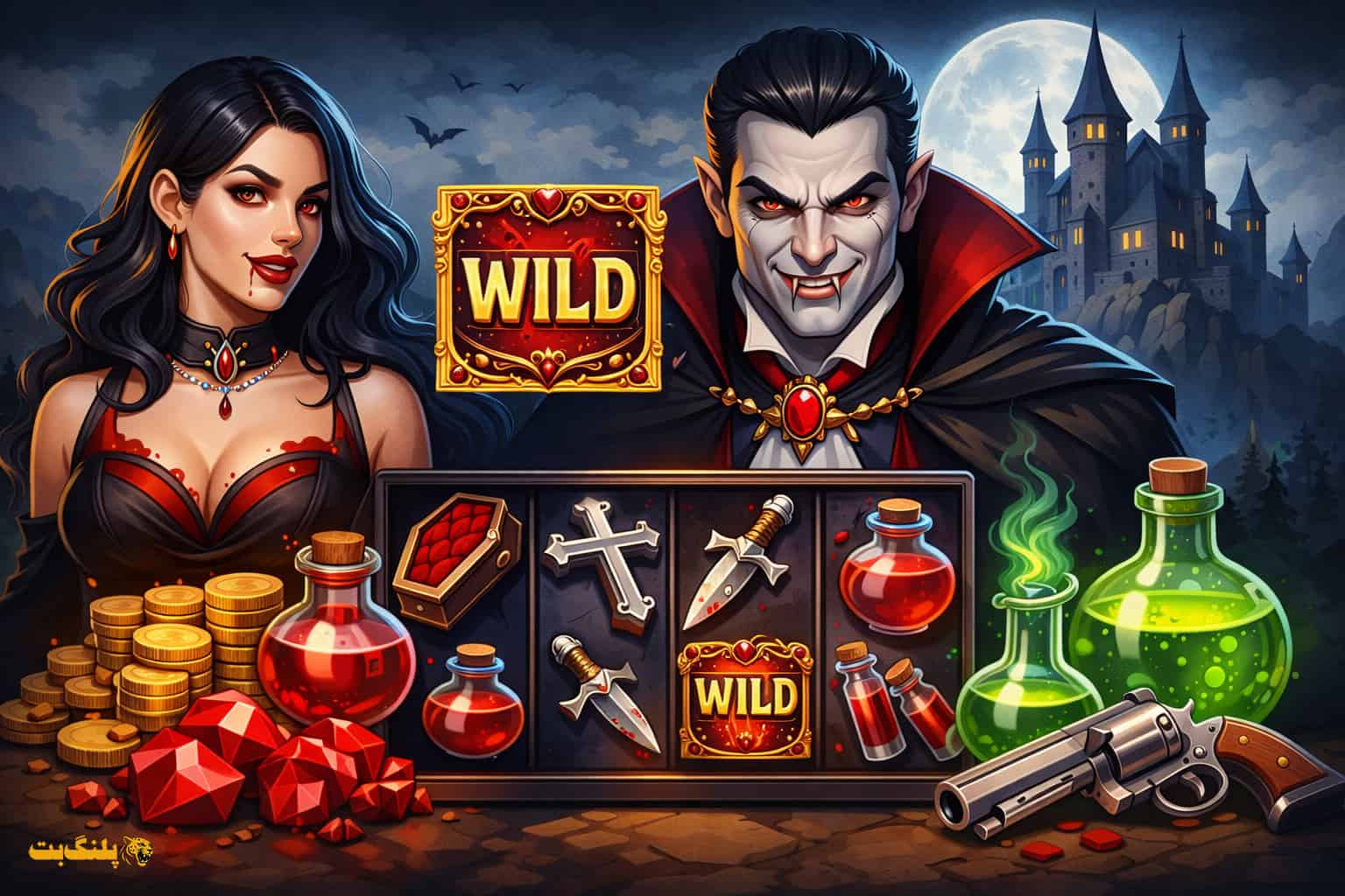 تحلیل نمادها و نقش آن ها در ساختار بازی خون آشام